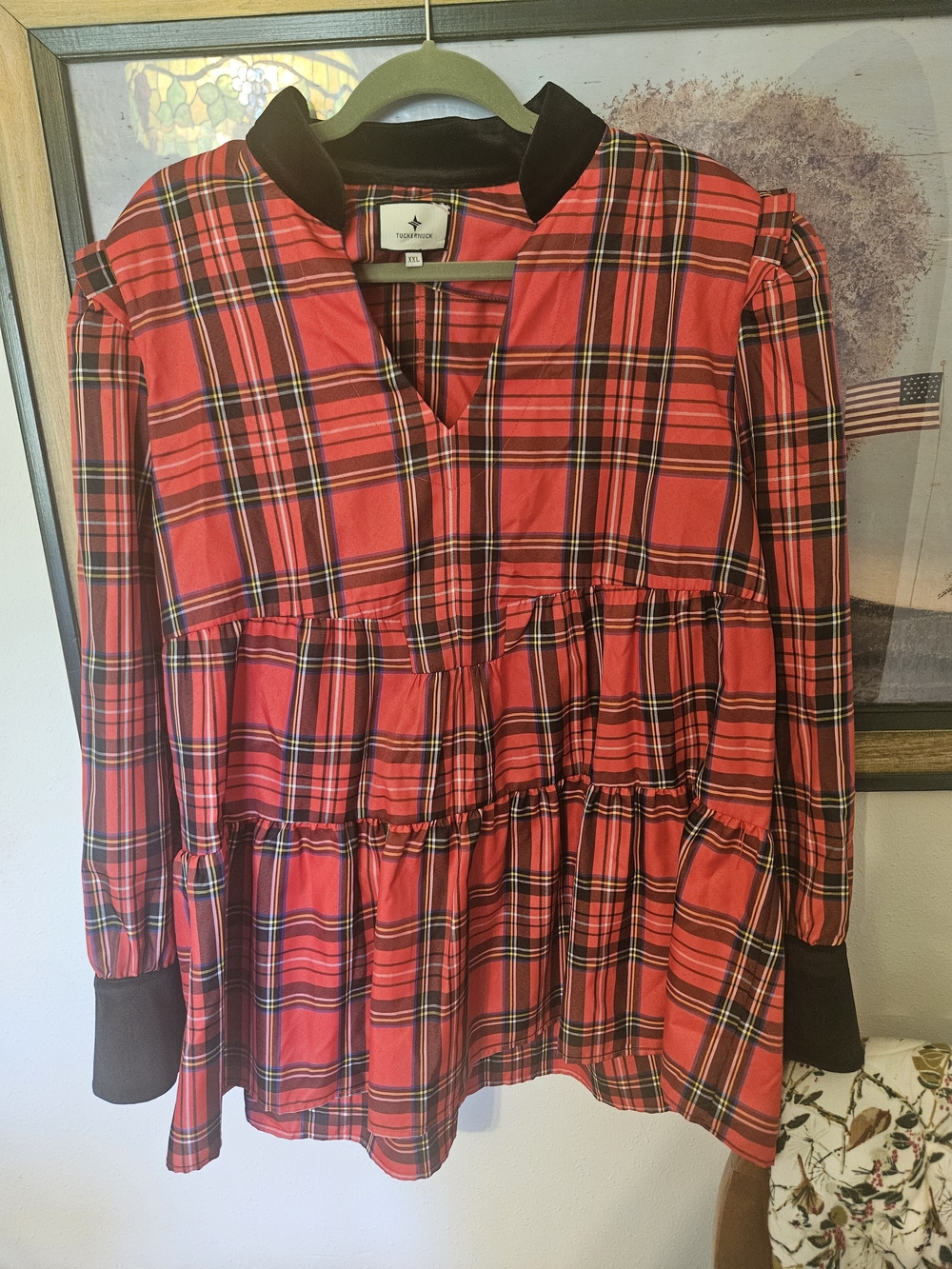 Tuckernuck Royal Stewart Tartan Bristol Top XXL